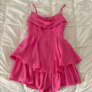 Elegant Pink Romper/Dress